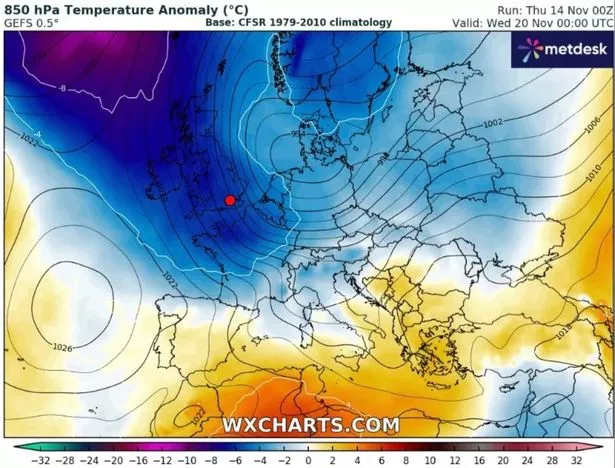 英国降雪:新地图准确显示了英国的哪些地区将在几天内看到北极的混乱